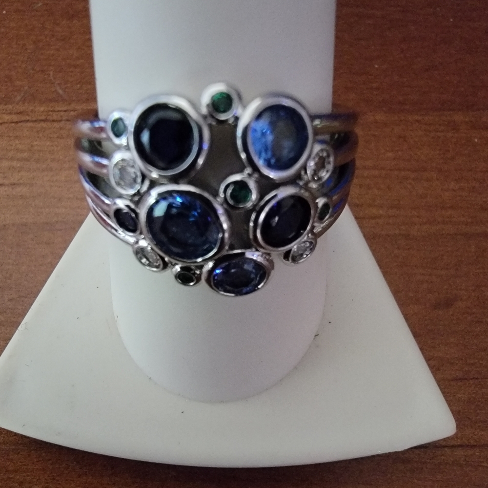 BEAUTIFUL RING - BLUE STONES - Picture 6 of 6